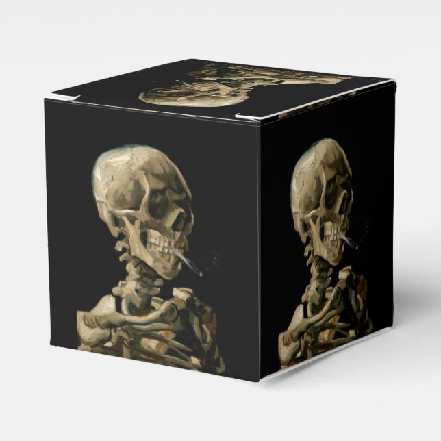 Vincent van Gogh - Skull with Burning Cigarette Favor Boxes (Front Side)