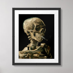 Vincent van Gogh - Skull with Burning Cigarette Framed Art