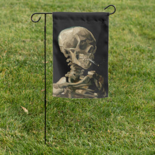 Vincent van Gogh - Skull with Burning Cigarette Garden Flag