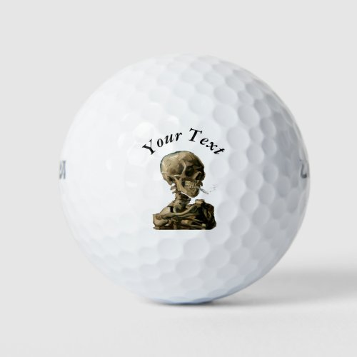 Vincent van Gogh _ Skull with Burning Cigarette Golf Balls