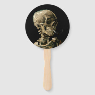 Vincent van Gogh - Skull with Burning Cigarette Hand Fan
