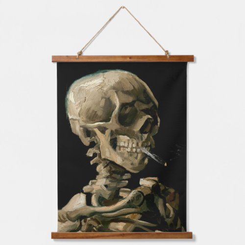 Vincent van Gogh _ Skull with Burning Cigarette Hanging Tapestry