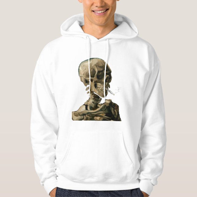 Vincent van Gogh - Skull with Burning Cigarette Hoodie (Front)
