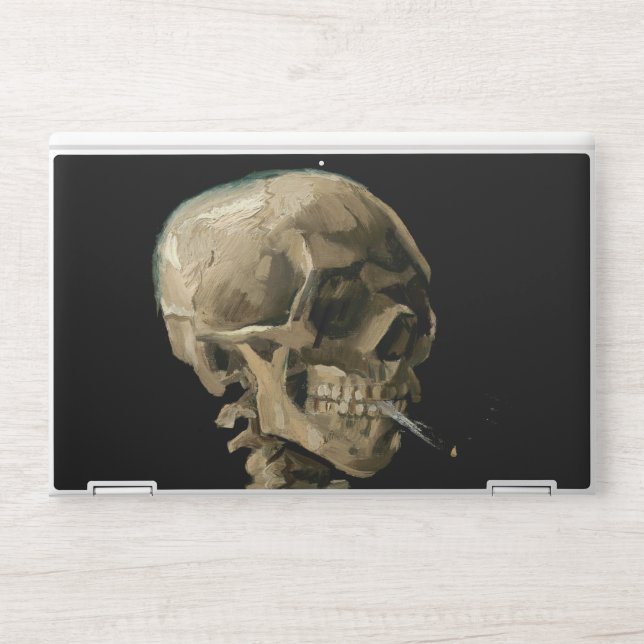 Vincent van Gogh - Skull with Burning Cigarette HP Laptop Skin (Front)