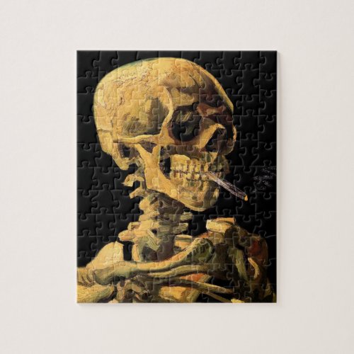 Vincent Van Gogh _ Skull With Burning Cigarette Jigsaw Puzzle