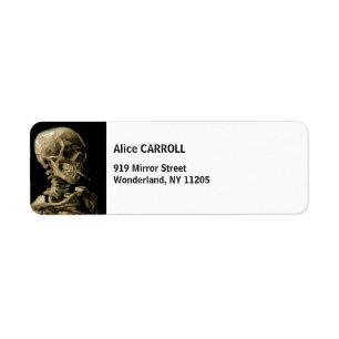 Vincent van Gogh - Skull with Burning Cigarette Label