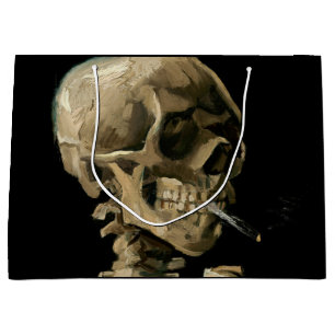 Vincent van Gogh - Skull with Burning Cigarette Large Gift Bag