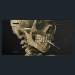 Vincent van Gogh - Skull with Burning Cigarette License Plate<br><div class="desc">Head of a Skeleton with a Burning Cigarette / Skull with Burning Cigarette / Crane de squelette fumant une cigarette - Vincent van Gogh,  1885</div>