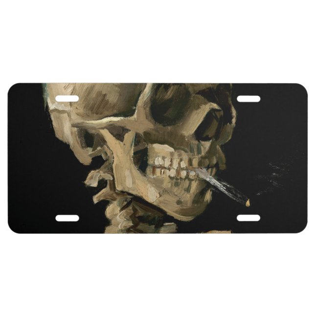 Vincent van Gogh - Skull with Burning Cigarette License Plate (Front)