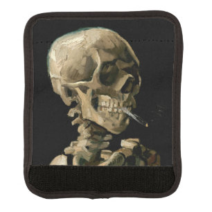 Vincent van Gogh - Skull with Burning Cigarette Luggage Handle Wrap