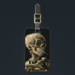Vincent van Gogh - Skull with Burning Cigarette Luggage Tag<br><div class="desc">Head of a Skeleton with a Burning Cigarette / Skull with Burning Cigarette / Crane de squelette fumant une cigarette - Vincent van Gogh, 1885</div>