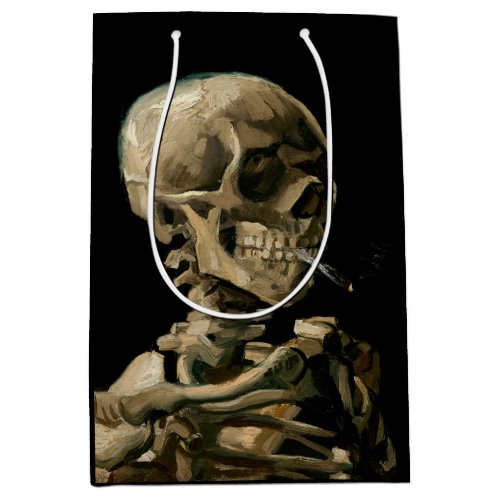 Vincent van Gogh _ Skull with Burning Cigarette Medium Gift Bag