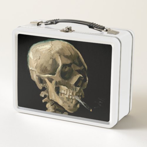 Vincent van Gogh _ Skull with Burning Cigarette Metal Lunch Box