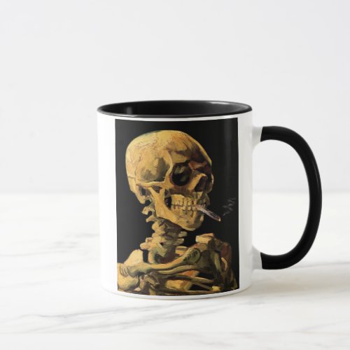 Vincent Van Gogh _ Skull With Burning Cigarette Mug