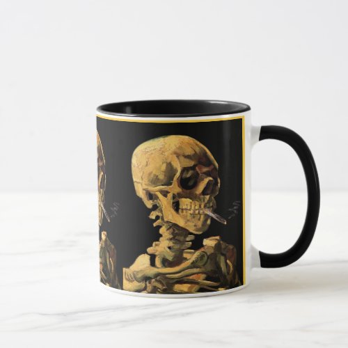 Vincent Van Gogh _ Skull With Burning Cigarette Mug