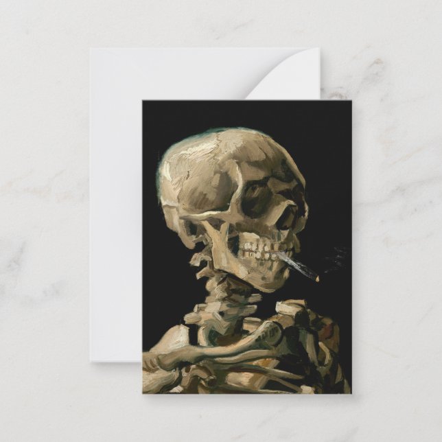 Vincent van Gogh - Skull with Burning Cigarette Note Card (Front)