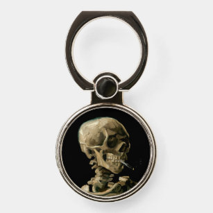 Vincent van Gogh - Skull with Burning Cigarette Phone Ring Stand