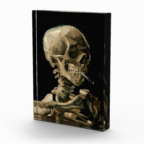 Vincent van Gogh _ Skull with Burning Cigarette Photo Block