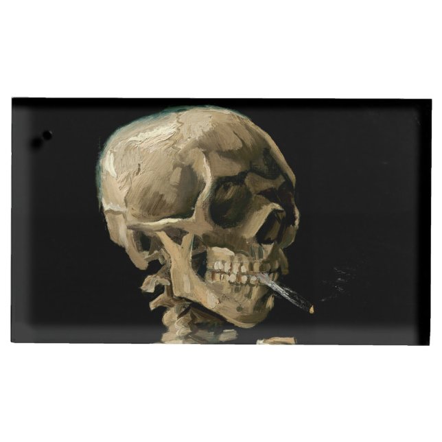 Vincent van Gogh - Skull with Burning Cigarette Place Card Holder (Front)
