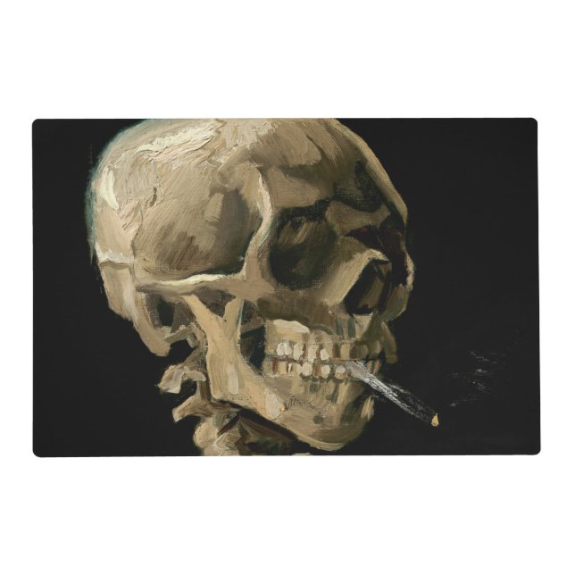 Vincent van Gogh - Skull with Burning Cigarette Placemat (Front)