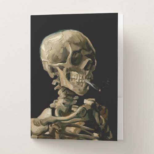 Vincent van Gogh _ Skull with Burning Cigarette Pocket Folder