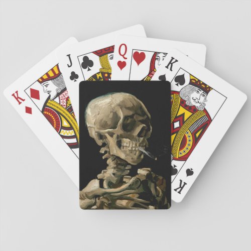 Vincent van Gogh _ Skull with Burning Cigarette Poker Cards