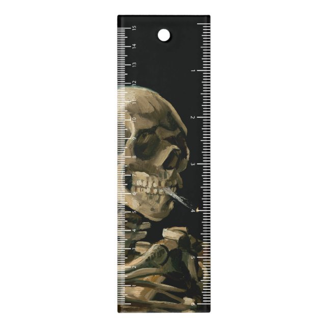 Vincent van Gogh - Skull with Burning Cigarette Ruler (Vertical)