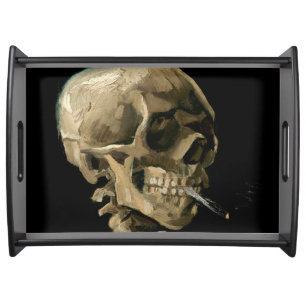Vincent van Gogh - Skull with Burning Cigarette Serving Tray