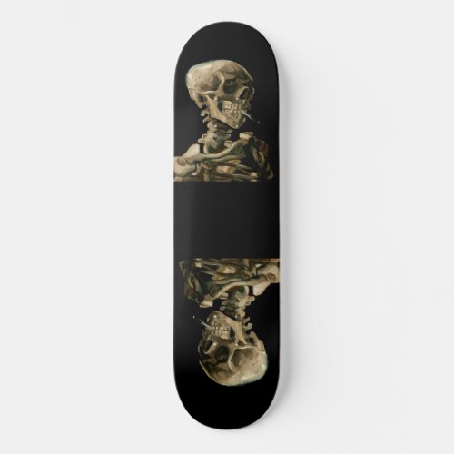 Vincent van Gogh _ Skull with Burning Cigarette Skateboard