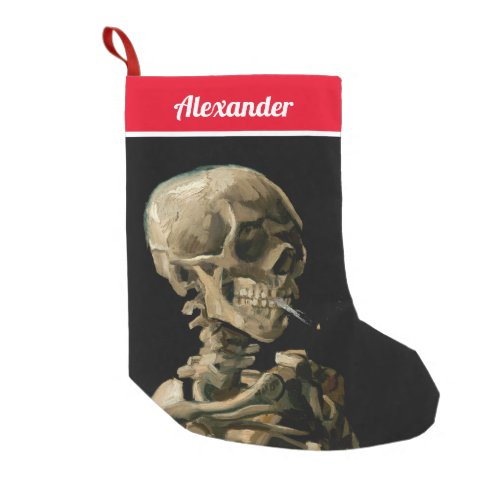 Vincent van Gogh _ Skull with Burning Cigarette Small Christmas Stocking