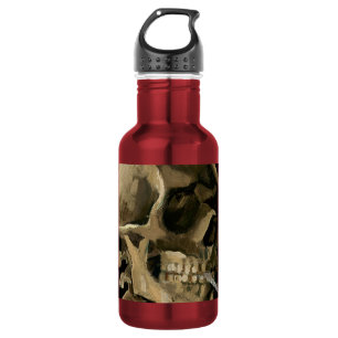 Vincent van Gogh - Skull with Burning Cigarette Stainless Steel Water Bottle