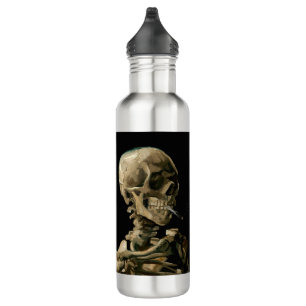 Vincent van Gogh - Skull with Burning Cigarette Stainless Steel Water Bottle