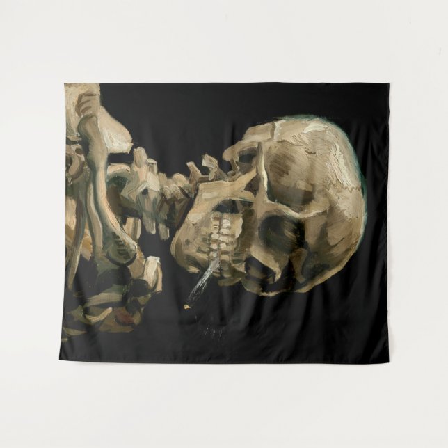 Vincent van Gogh - Skull with Burning Cigarette Tapestry