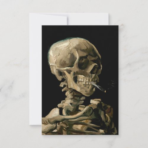 Vincent van Gogh _ Skull with Burning Cigarette Thank You Card