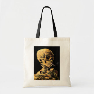 Vincent Van Gogh - Skull With Burning Cigarette Tote Bag