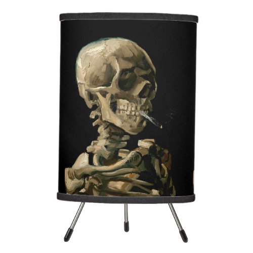 Vincent van Gogh _ Skull with Burning Cigarette Tripod Lamp