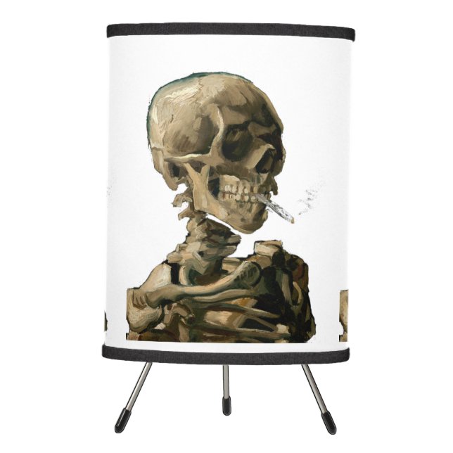 Vincent van Gogh - Skull with Burning Cigarette Tripod Lamp (Front)