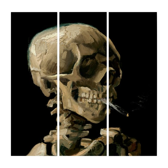 Vincent van Gogh - Skull with Burning Cigarette Triptych (Front)