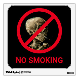 Vincent van Gogh - Skull with Burning Cigarette Wall Decal