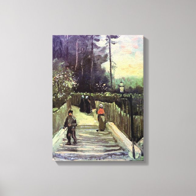 Vincent Van Gogh - Sloping Path In Montmartre Canvas Print (Front)