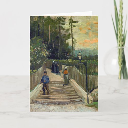Vincent van Gogh _ Sloping Path in Montmartre Card
