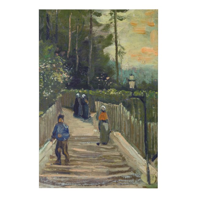 Vincent van Gogh - Sloping Path in Montmartre Faux Canvas Print (Front)