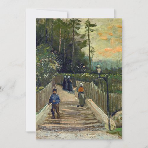 Vincent van Gogh _ Sloping Path in Montmartre Invitation