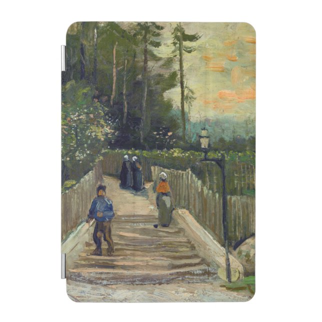 Vincent van Gogh - Sloping Path in Montmartre iPad Mini Cover (Front)