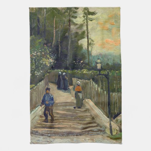 Vincent van Gogh _ Sloping Path in Montmartre Kitchen Towel