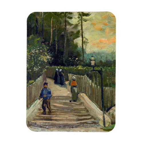 Vincent van Gogh _ Sloping Path in Montmartre Magnet