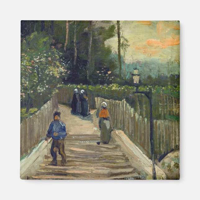 Vincent van Gogh - Sloping Path in Montmartre Magnet (Front)