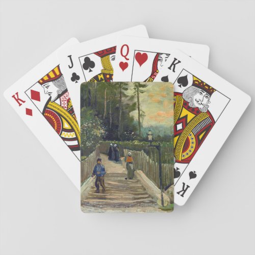 Vincent van Gogh _ Sloping Path in Montmartre Playing Cards
