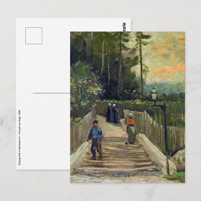 Vincent van Gogh - Sloping Path in Montmartre Postcard (Front/Back)