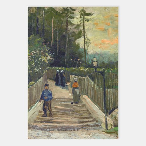 Vincent van Gogh _ Sloping Path in Montmartre Wrapping Paper Sheets